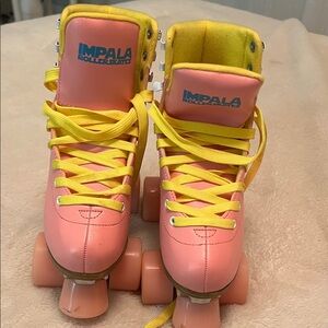 Impala woman's  Roller Skates - Pink and Yellow